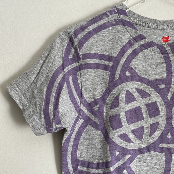 DISNEY Epcot 35th Anniversary Shirt Grey and Purple Size Small - Picture 2 of 9
